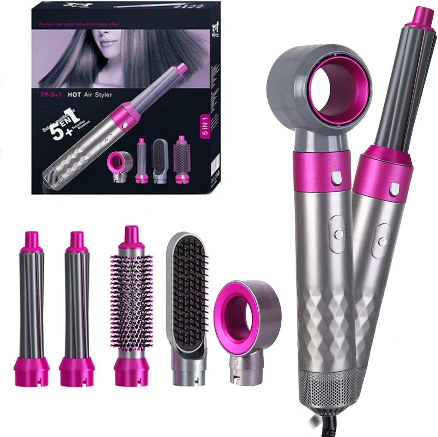 Hot Air Brush 5 in 1 Hair Dryer Brush